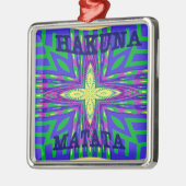 Hakuna matata Mombasa Kanga Silbernes Ornament (Links)