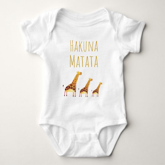 Hakuna Matata Niedliche Giraffen Baby Strampler (Vorderseite)