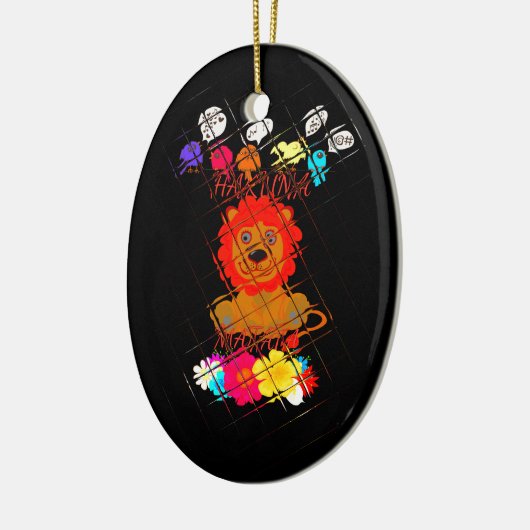 Hakuna Matata niedlicher Löwenkönig Keramikornament (Links)