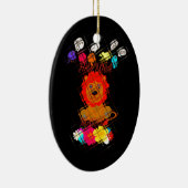 Hakuna Matata niedliches Baby-Löwe-Königsdesign Keramikornament (Rechts)