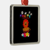 Hakuna Matata niedliches Baby-Löwe-Königsdesign Silbernes Ornament (Rechts)