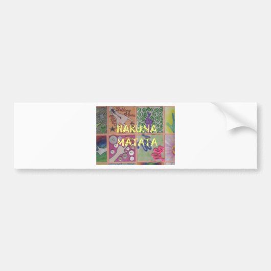 Hakuna Matata niedliches phantastisches Kunstwerk. Autoaufkleber (Vorne)