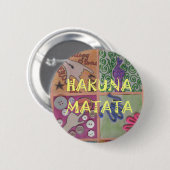 Hakuna Matata niedliches phantastisches Kunstwerk. Button (Vorne & Hinten)