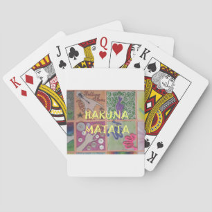 Hakuna Matata niedliches phantastisches Kunstwerk. Spielkarten