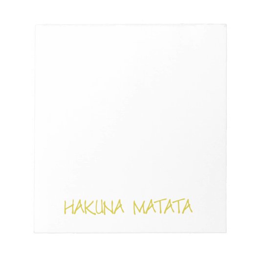 Hakuna matata notizblock (Vorderseite)