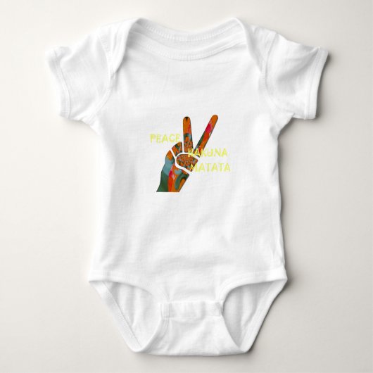 Hakuna Matata Peace Baby Strampler (Vorderseite)