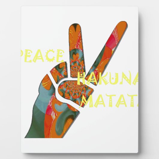 Hakuna Matata Peace Fotoplatte (Vorderseite)