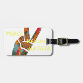 Hakuna Matata Peace Gepäckanhänger (Vorderseite horizontal)