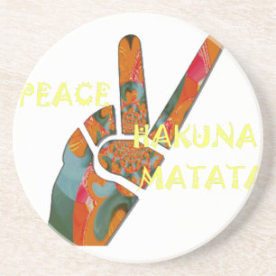 Hakuna Matata Peace Getränkeuntersetzer