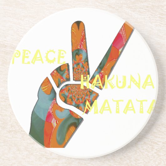 Hakuna Matata Peace Getränkeuntersetzer (Vorne)