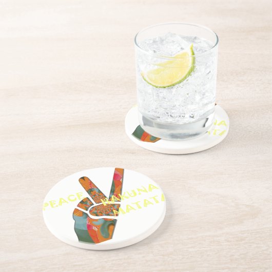 Hakuna Matata Peace Getränkeuntersetzer (Seite)