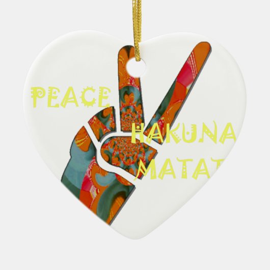 Hakuna Matata Peace Keramikornament (Vorne)