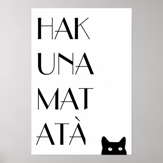 Hakuna Matata Poster (Vorne)