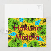 Hakuna Matata Postkarte (Vorne/Hinten)