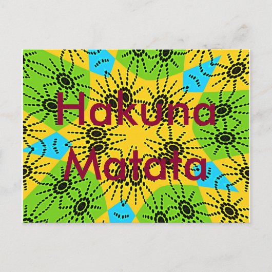 Hakuna Matata Postkarte (Vorderseite)