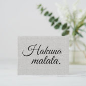 Hakuna matata postkarte (Stehend Vorderseite)