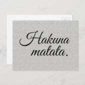 Hakuna matata postkarte (Vorne/Hinten)