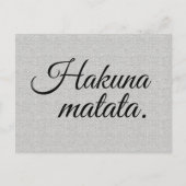 Hakuna matata postkarte (Vorderseite)