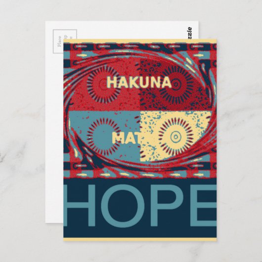 Hakuna matata postkarte (Vorne/Hinten)