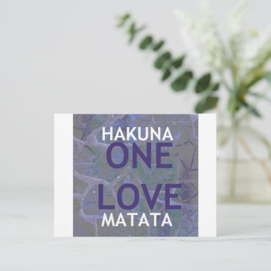 HAKUNA MATATA POSTKARTE (Stehend Vorderseite)