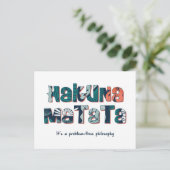 Hakuna Matata Postkarte (Stehend Vorderseite)