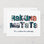 Hakuna Matata Postkarte (Vorne/Hinten)