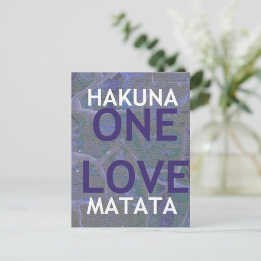 HAKUNA MATATA POSTKARTE (Stehend Vorderseite)