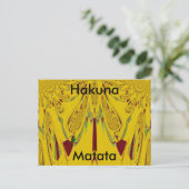 Hakuna Matata Postkarten Horizontale Vorlage (Stehend Vorderseite)