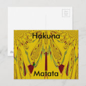 Hakuna Matata Postkarten Horizontale Vorlage (Vorne/Hinten)