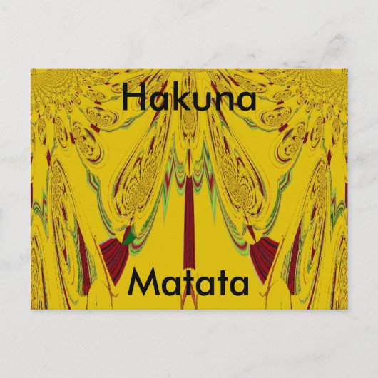 Hakuna Matata Postkarten Horizontale Vorlage (Vorderseite)