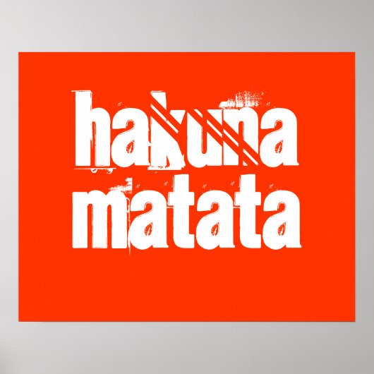 Hakuna Matata Print Poster (Vorne)