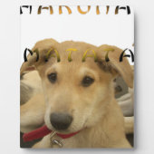 "Hakuna Matata Pup" - Worry-free Puppy Liebe Fotoplatte (Vorderseite)