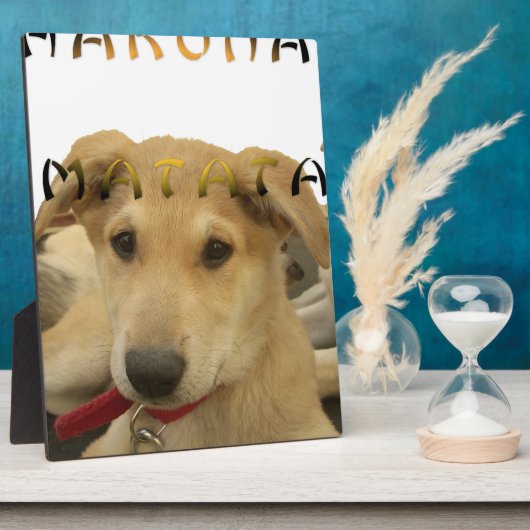 "Hakuna Matata Pup" - Worry-free Puppy Liebe Fotoplatte (Seite)