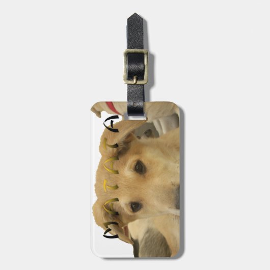 "Hakuna Matata Pup" - Worry-free Puppy Liebe Gepäckanhänger (Vorderseite vertikal)