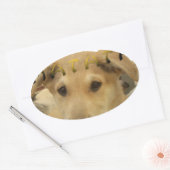 "Hakuna Matata Pup" - Worry-free Puppy Liebe Ovaler Aufkleber (Umschlag)