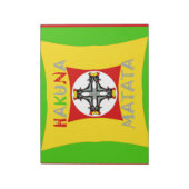 Hakuna Matata Rasta Color Red Golden Green Notizblock (Rotiert)