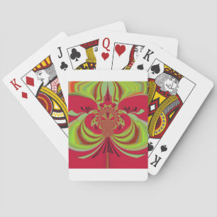 Hakuna Matata rot-gelbes Design Spielkarten