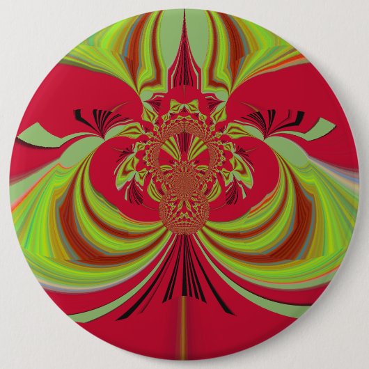 Hakuna Matata rotes gelbes Design Button (Vorderseite)