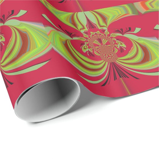 Hakuna Matata rotes gelbes Design Geschenkpapier (Rolleneckpunkt)