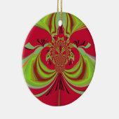 Hakuna Matata rotes gelbes Design Keramik Ornament (Rechts)