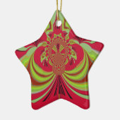 Hakuna Matata rotes gelbes Design Keramik Ornament (Links)