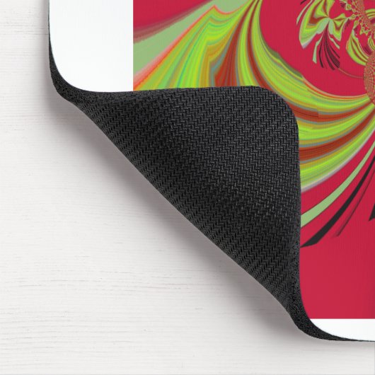 Hakuna Matata rotes gelbes Design Mousepad (Ecke)