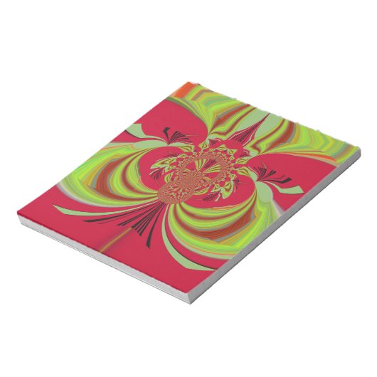 Hakuna Matata rotes gelbes Design Notizblock (Rotiert)