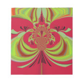 Hakuna Matata rotes gelbes Design Notizblock (Vorderseite)