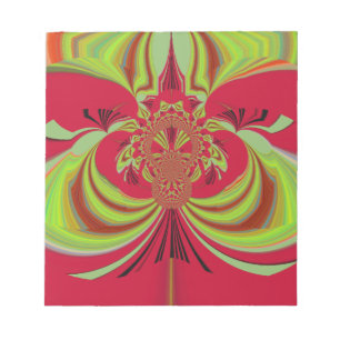 Hakuna Matata rotes gelbes Design Notizblock