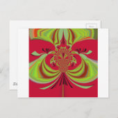 Hakuna Matata rotes gelbes Design Postkarte (Vorne/Hinten)