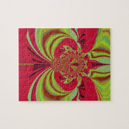 Hakuna Matata rotes gelbes Design Puzzle (Horizontal)