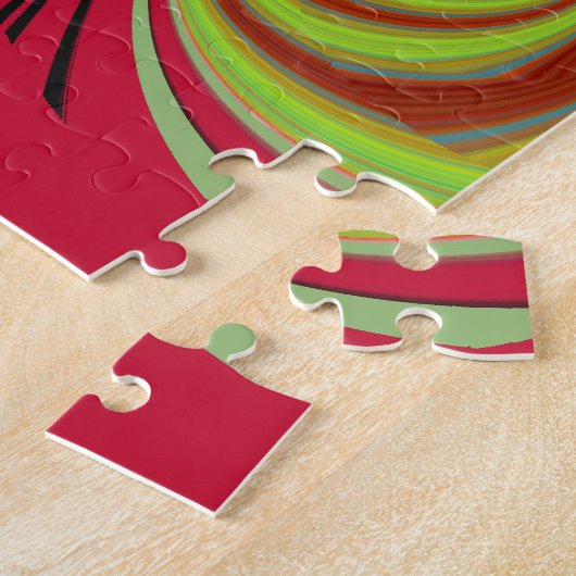 Hakuna Matata rotes gelbes Design Puzzle (Seite)