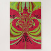 Hakuna Matata rotes gelbes Design Puzzle (Vertikal)