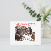 Hakuna Matata Safari Postkarte | Wilde Tiere (Stehend Vorderseite)
